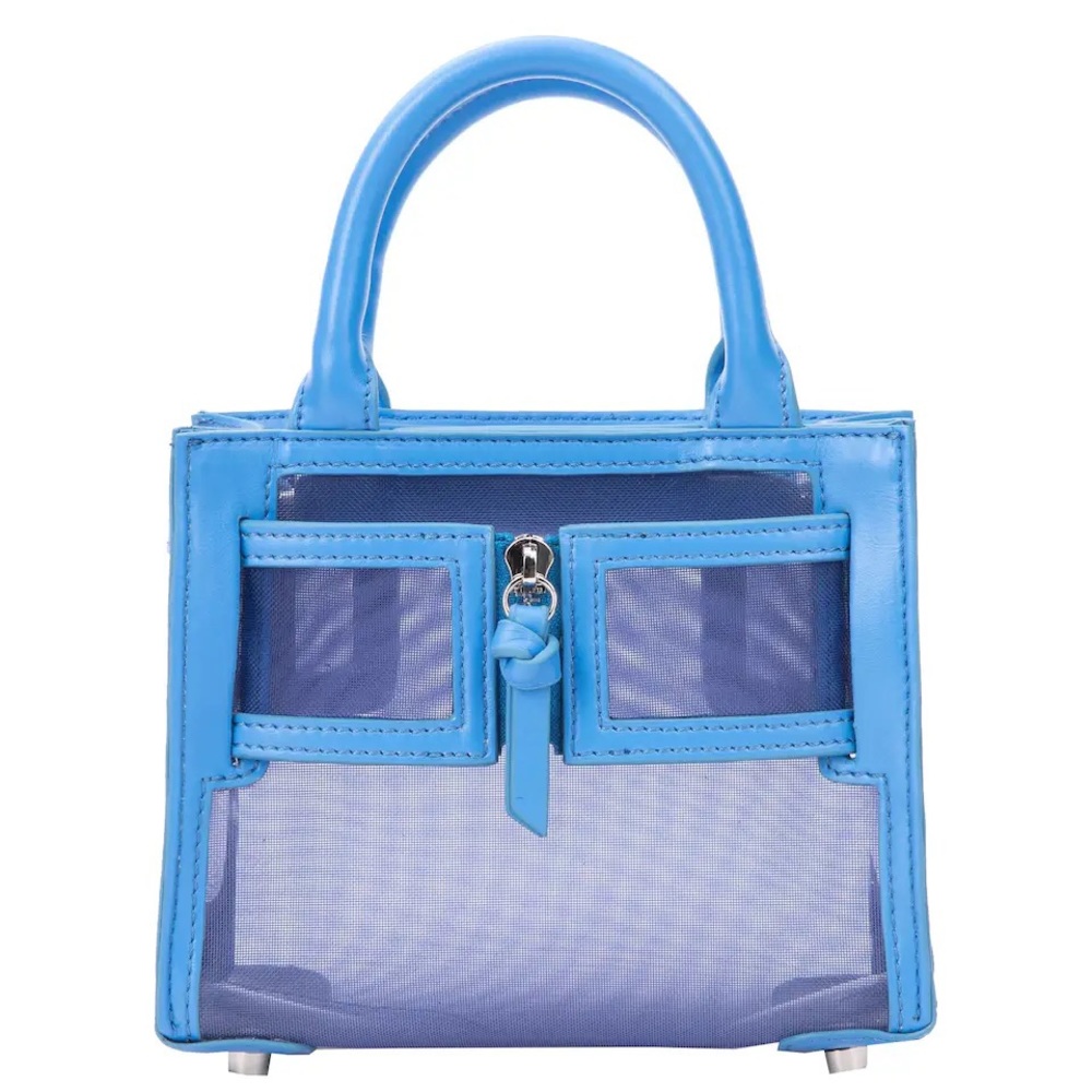 Brandon Blackwood kuei blue mesh bag NWT